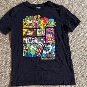 Old Navy Kids Super Mario Graphic Tee - Black